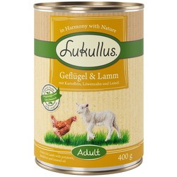 Lukullus Adult Wet Food Poultry with Lamb 400 g 24 pcs