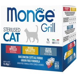 Monge Grill Sterilised Cockerel/Trout/Veal 12 pcs