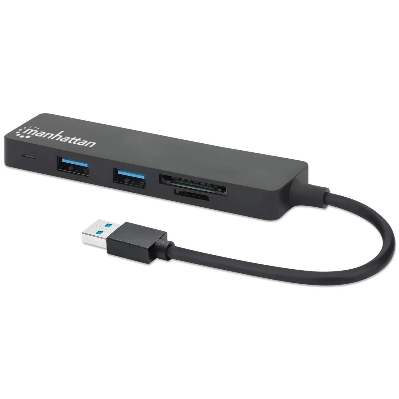 MANHATTAN 3-Port USB 3.0 Type-A Hub with Card Reader
