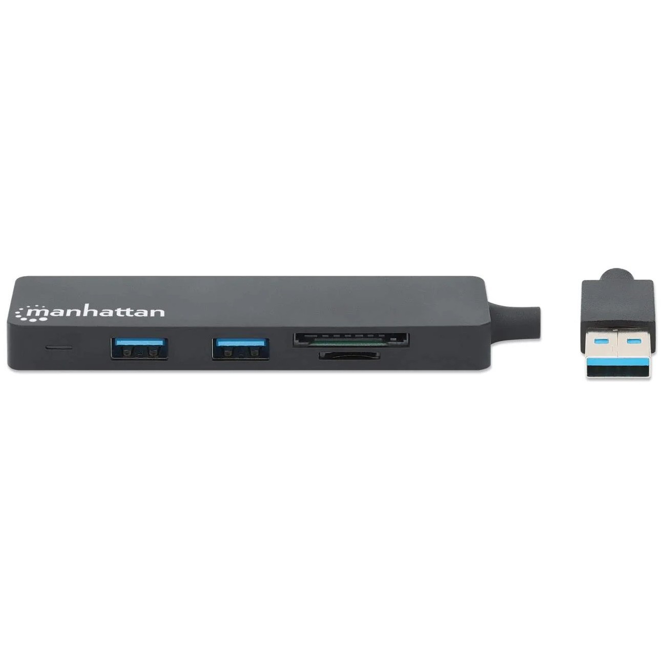 MANHATTAN 3-Port USB 3.0 Type-A Hub with Card Reader