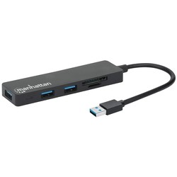 MANHATTAN 3-Port USB 3.0 Type-A Hub with Card Reader