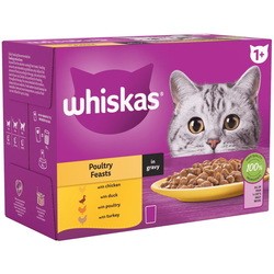 Whiskas 1+ Poultry Feasts in Gravy 48 pcs