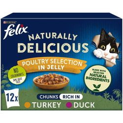 Felix Naturally Delicious Poultry Selection in Jelly 12 pcs