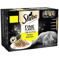 Sheba Fine Flakes Poultry Collection in Jelly 96 pcs