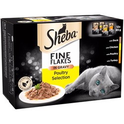 Sheba Fine Flakes Poultry Collection in Gravy 96 pcs