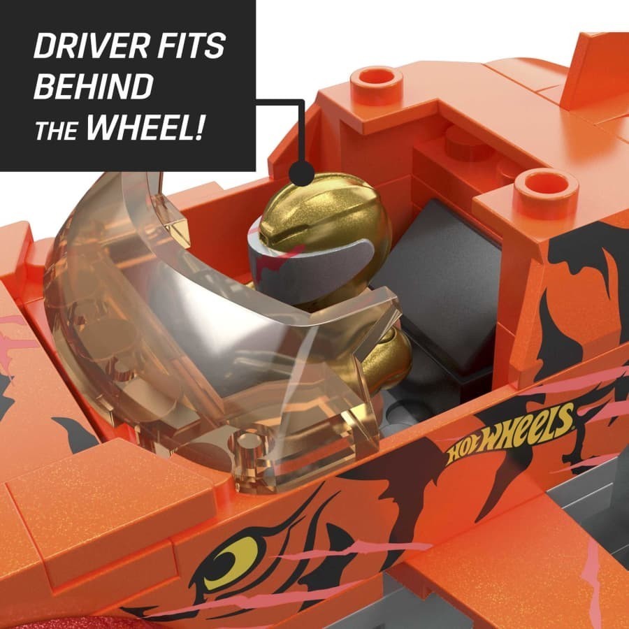 MEGA Bloks Hot Wheels Smash n Crash Tiger Shark Chomp Coursmonster Truck Building Set HKF88