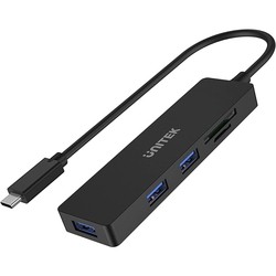 Unitek uHUB Q4+ 5-in-1 USB-C Hub with Dual Card Reader