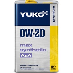 YUKO Max Synthetic 0W-20 4L