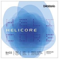 DAddario Helicore Double Bass Single B 3/4 Medium