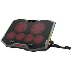 Conceptronic THYIA01B ERGO 6-Fan Gaming Laptop Cooling Pad with Mobile Holder, RGB