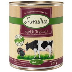 Lukullus Adult Wet Food Beef/Turkey 800 g 12 pcs