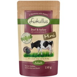 Lukullus Adult Mini Beef/Turkey Pouch 24 pcs