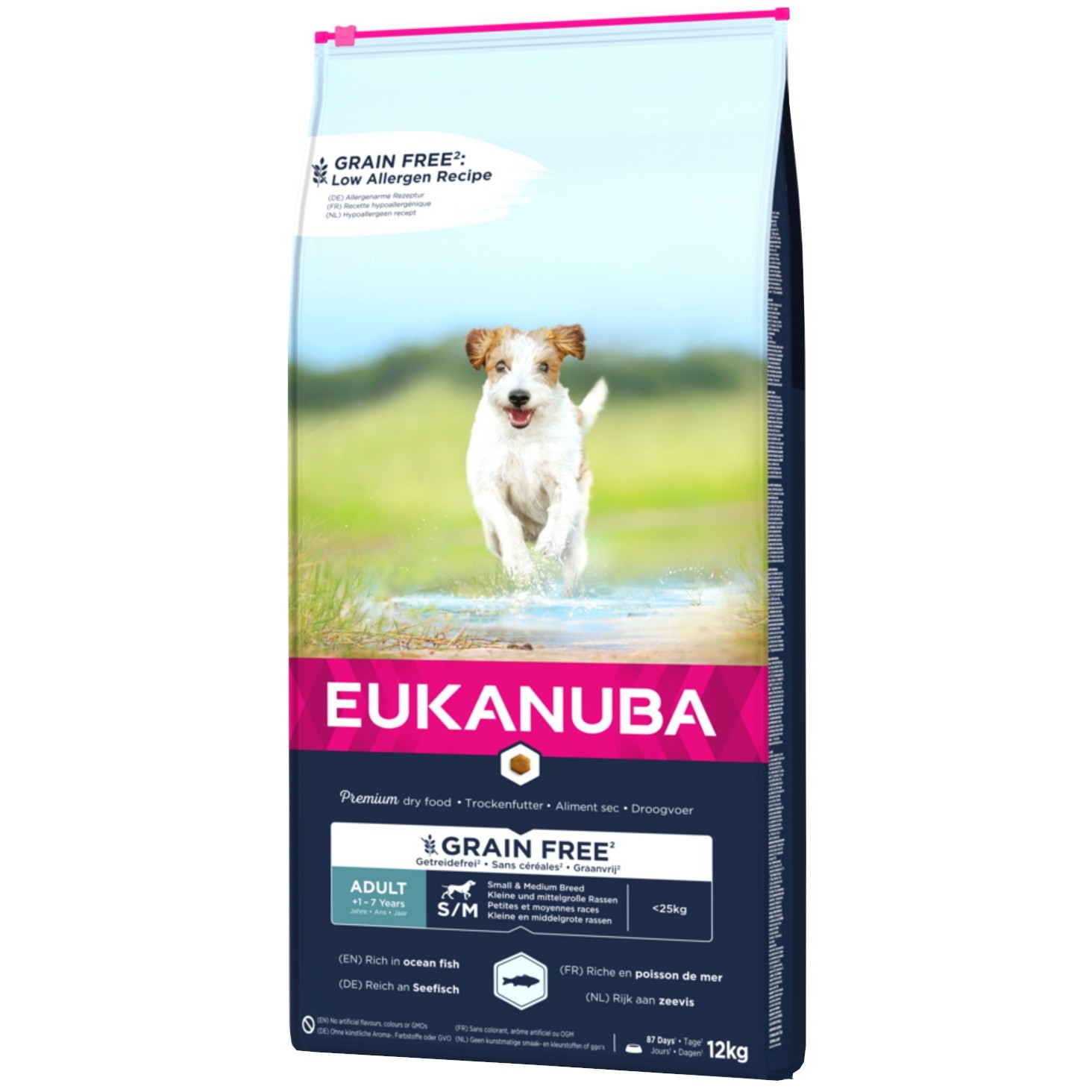 Eukanuba Grain Free Adult Small/Medium Breed Ocean Fish 12 kg