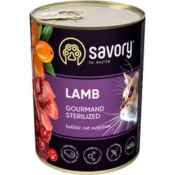 Savory Cat Sterilised Lamb Pate 400 g