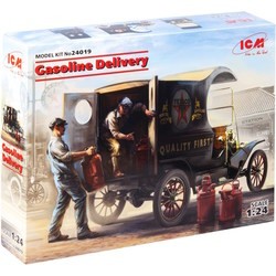 ICM Gasoline Delivery Model T 1912 Delivery Car with American Gasoline Loaders (1:24)