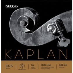 DAddario Kaplan Solo Double Bass D-Ext String 3/4 Medium