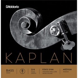 DAddario Kaplan Solo Double Bass B String 3/4 Medium