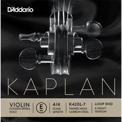 DAddario Kaplan Golden Spiral Solo Violin E String Loop Ex. Heavy