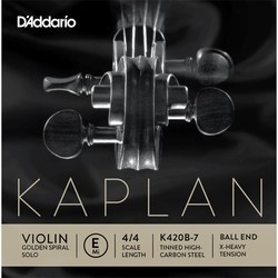 DAddario Kaplan Golden Spiral Solo Violin E String Ball Ex. Heavy