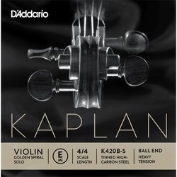 DAddario Kaplan Golden Spiral Solo Violin E String Ball End Heavy