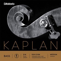 DAddario Kaplan Double Bass E String 3/4 Medium