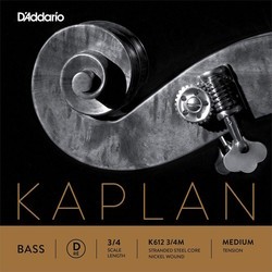 DAddario Kaplan Double Bass D String 3/4 Medium