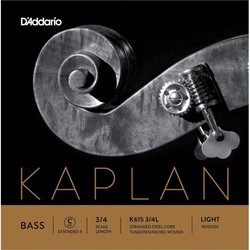 DAddario Kaplan Double Bass C (Extended E) String 3/4 Light