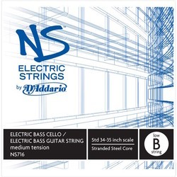 DAddario NS Electric Bass Guitar/Cello Low B String 4/4 Medium