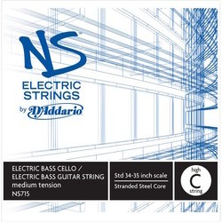 DAddario NS Electric Bass Guitar/Cello High C String 4/4 Medium
