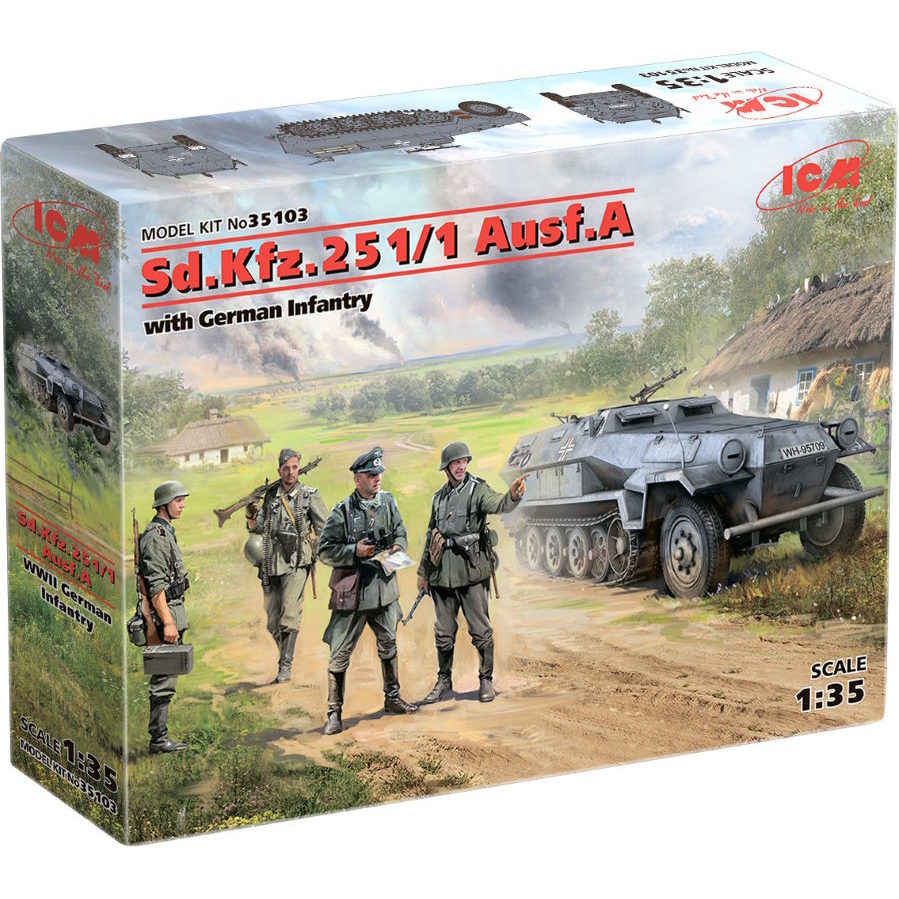 ICM Sd.Kfz.251/1 Ausf.A with German Infantry (1:35)