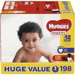 Huggies Snug and Dry 3 / 198 pcs