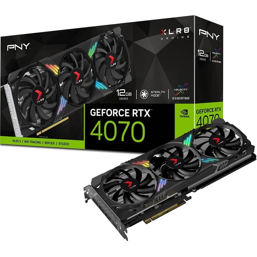PNY GeForce RTX 4070 12GB XLR8 Gaming VERTO EPIC-X RGB