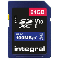 Integral High Speed SD UHS-I V10 U1 100MB/s 64&nbsp;ГБ