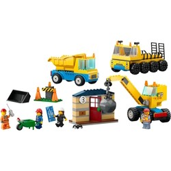 Lego Construction Trucks and Wrecking Ball Crane 60391