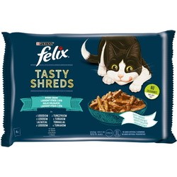 Felix Tasty Shreds Fish Selection in Gravy 4 pcs