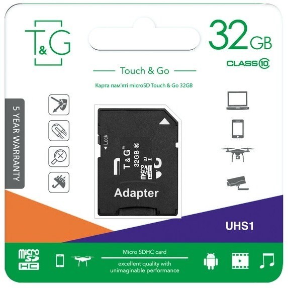 T&G microSD class 10 UHS-I U1 + SD adapter 16&nbsp;ГБ
