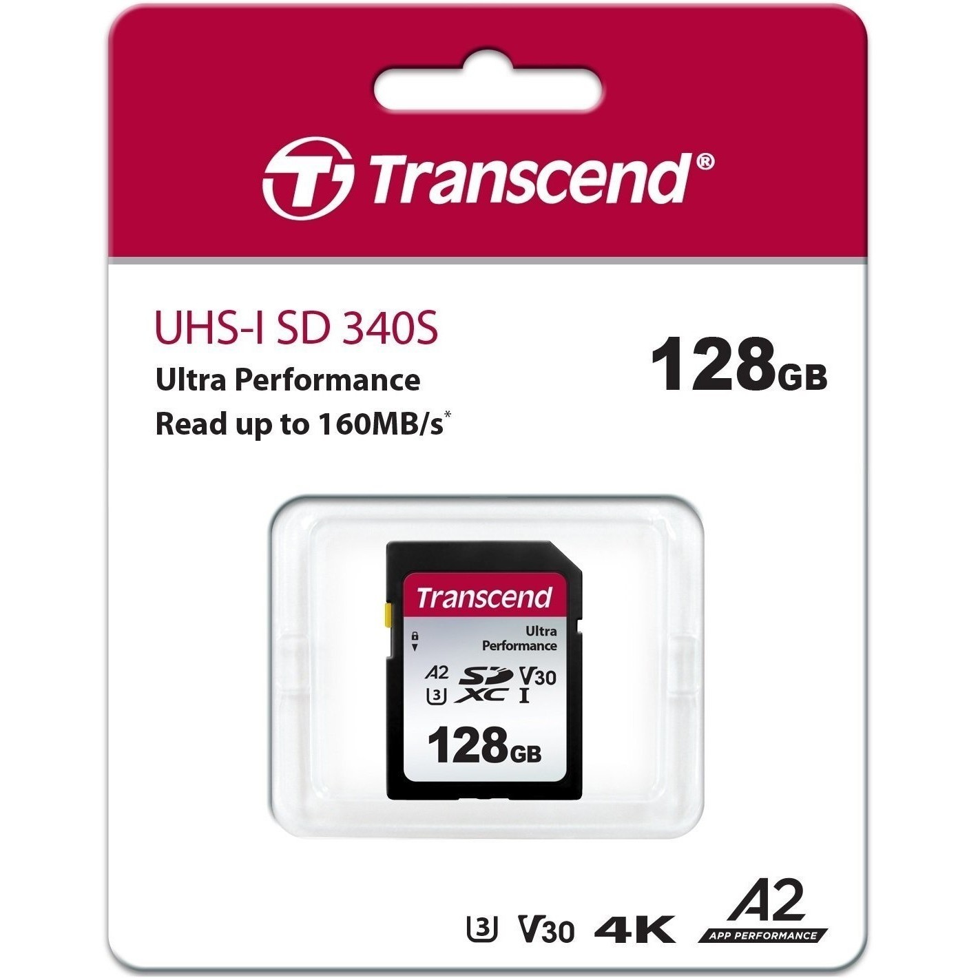 Transcend SD 340S UHS-I U3 V30 A2 128&nbsp;ГБ