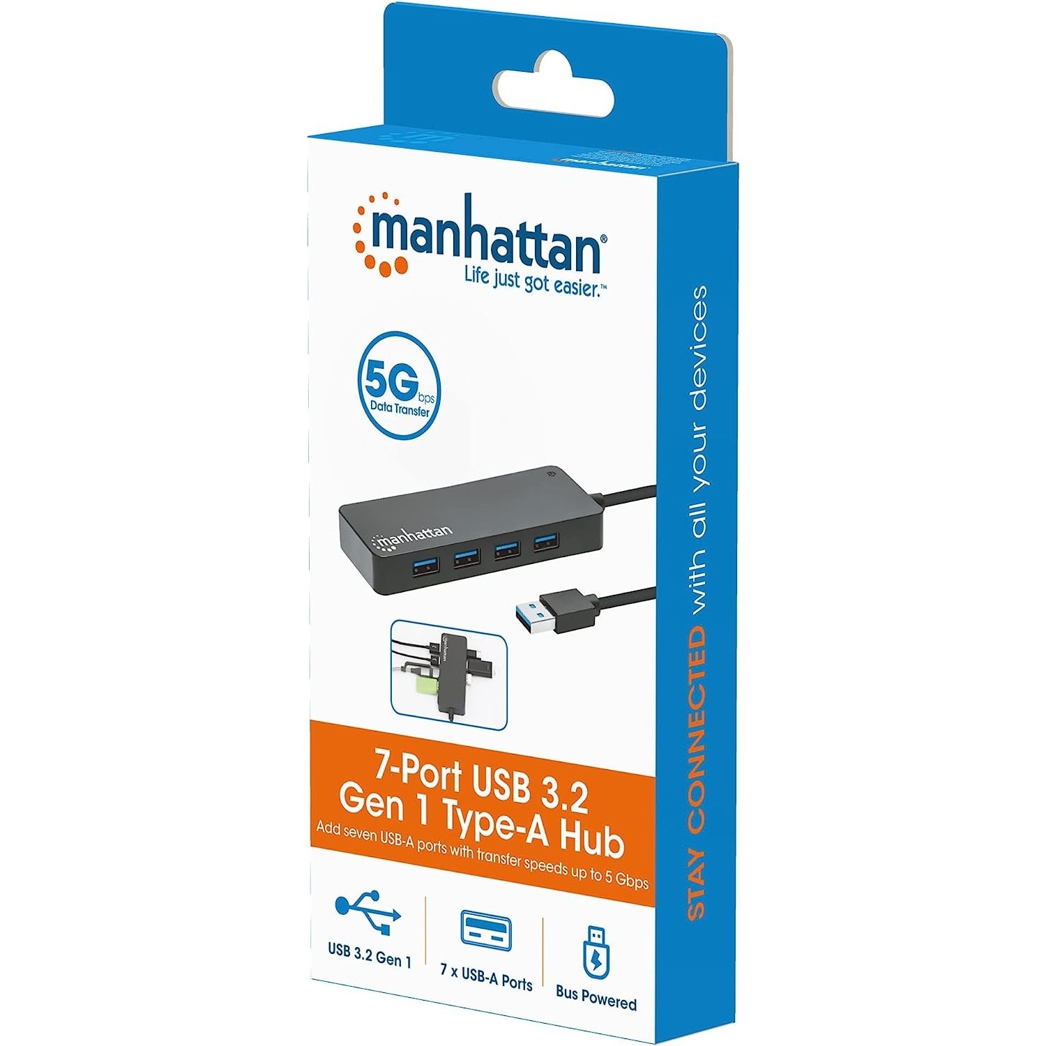 MANHATTAN 7-Port USB 3.0 Type-A Hub