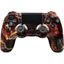 MeetIDEA Customized DoubleShock Bluetooth Wireless PS4 Controller Ghost Fire