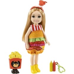 Barbie Chelsea Dress-Up In Burger Costume With Pet GRP69