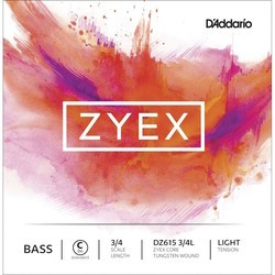 DAddario ZYEX Double Bass C (Extended E) String 3/4 Light