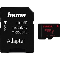 Hama microSD Class 3 UHS-I 80MB/s + Adapter 64&nbsp;ГБ
