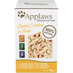 Applaws Adult Pouch Chicken Selection in Broth 12 pcs