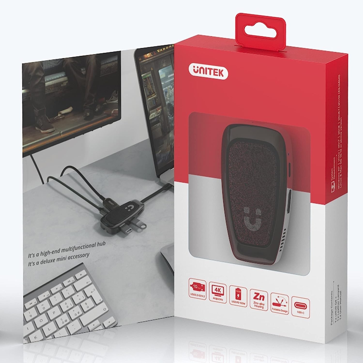 Unitek uHUB Q4+ 4-in-1 USB-C Hub with HDMI and PD 100W