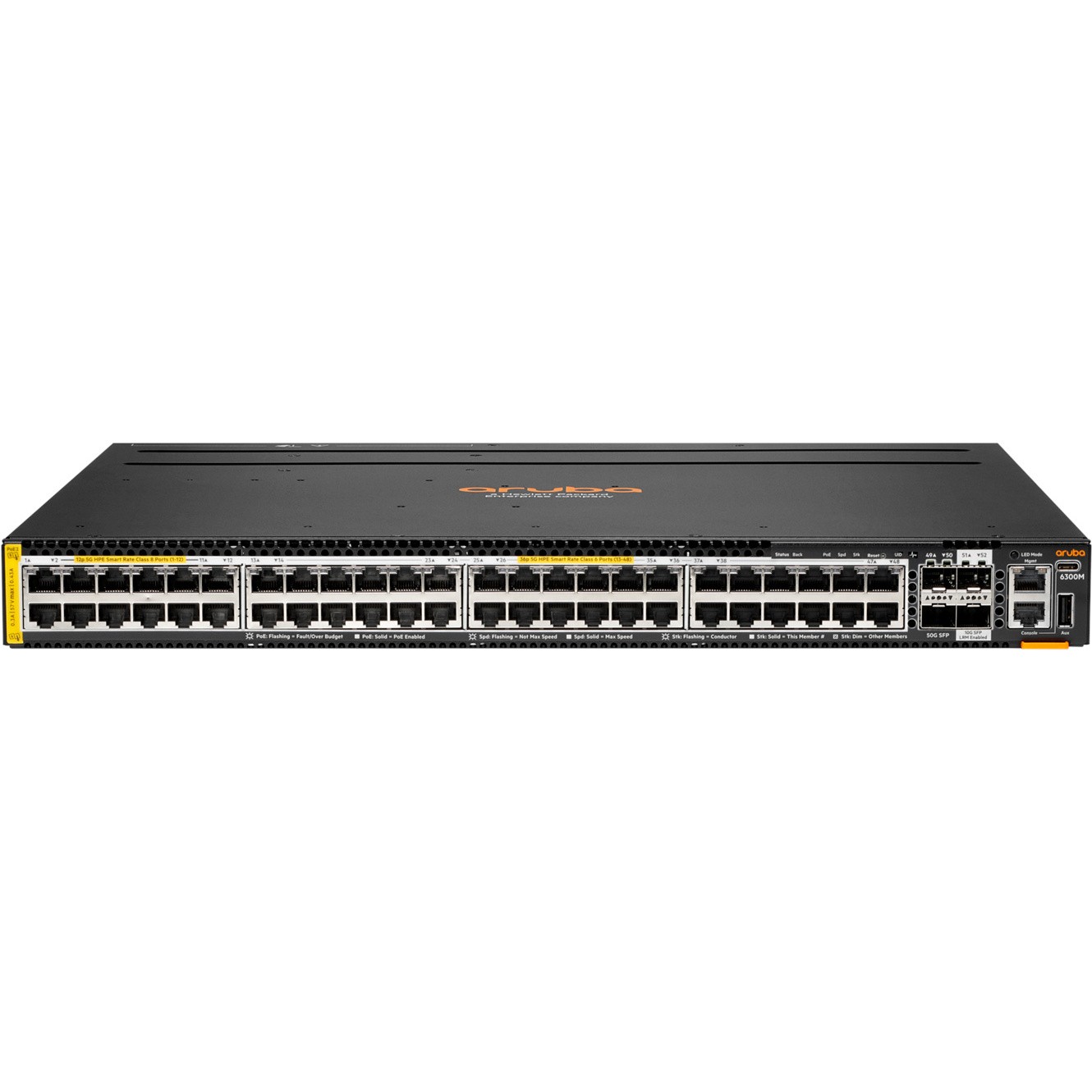 Aruba 6300M 12x Class 8 PoE and 36x Class 6 PoE 5G & 2x50G & 2x10G