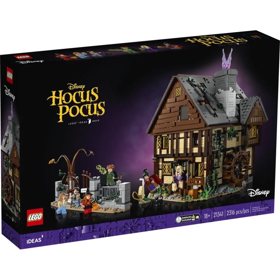 Lego Disney Hocus Pocus The Sanderson Sisters Cottage 21341