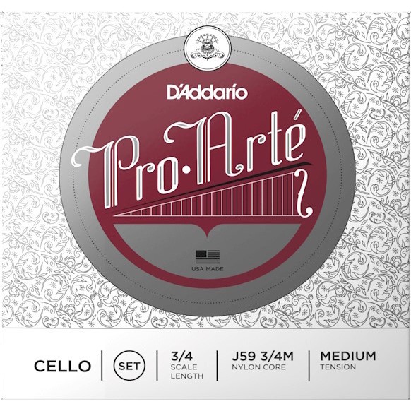 DAddario Pro-Arte Cello String Set 3/4 Size Medium