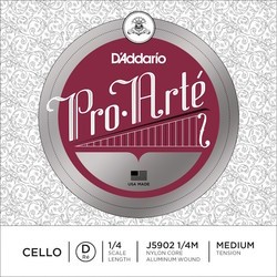 DAddario Pro-Arte Cello D String 1/4 Size Medium