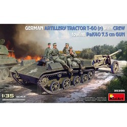 MiniArt German Artillery Tractor T-60(r) and Crew Towing Pak40 Gun (1:35)