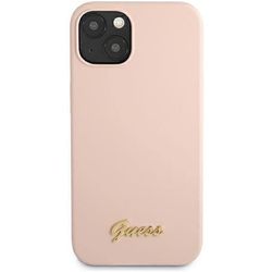 GUESS Silicone Script Gold Logo for iPhone 13